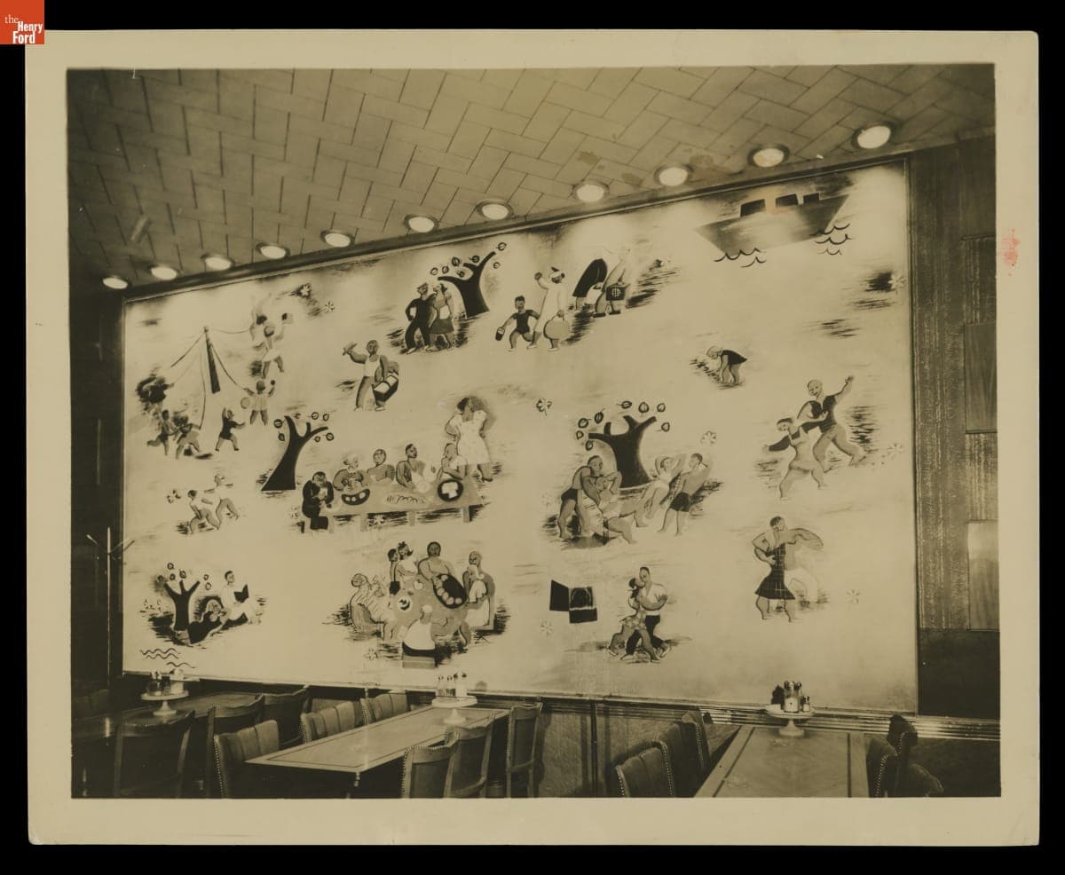 Mural Painted by Estelle Laverne for a Restaurant in Miami, Florida