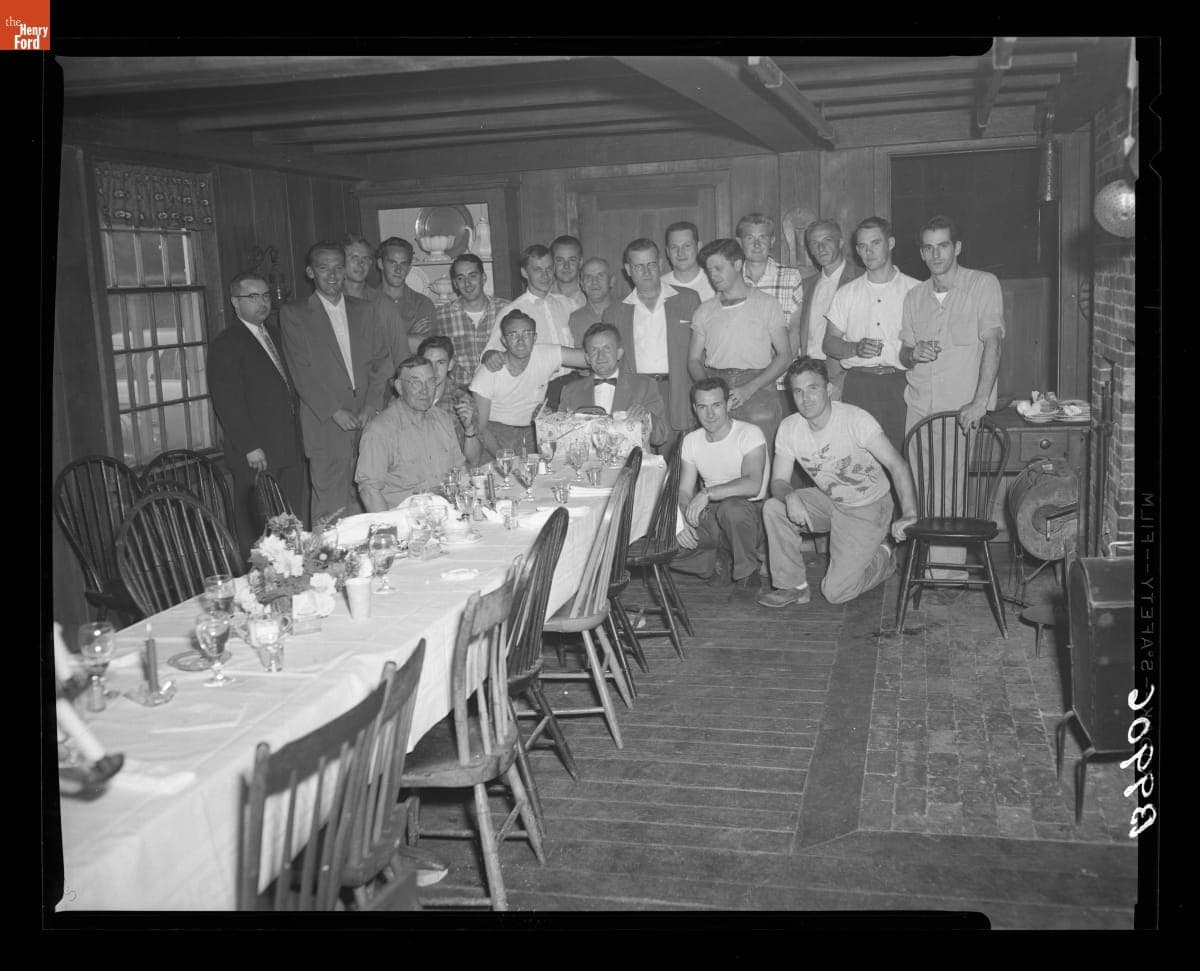 Gus Munchow's 25th Anniversary Party at Eagle Tavern, Greenfield Village, June 9, 1955