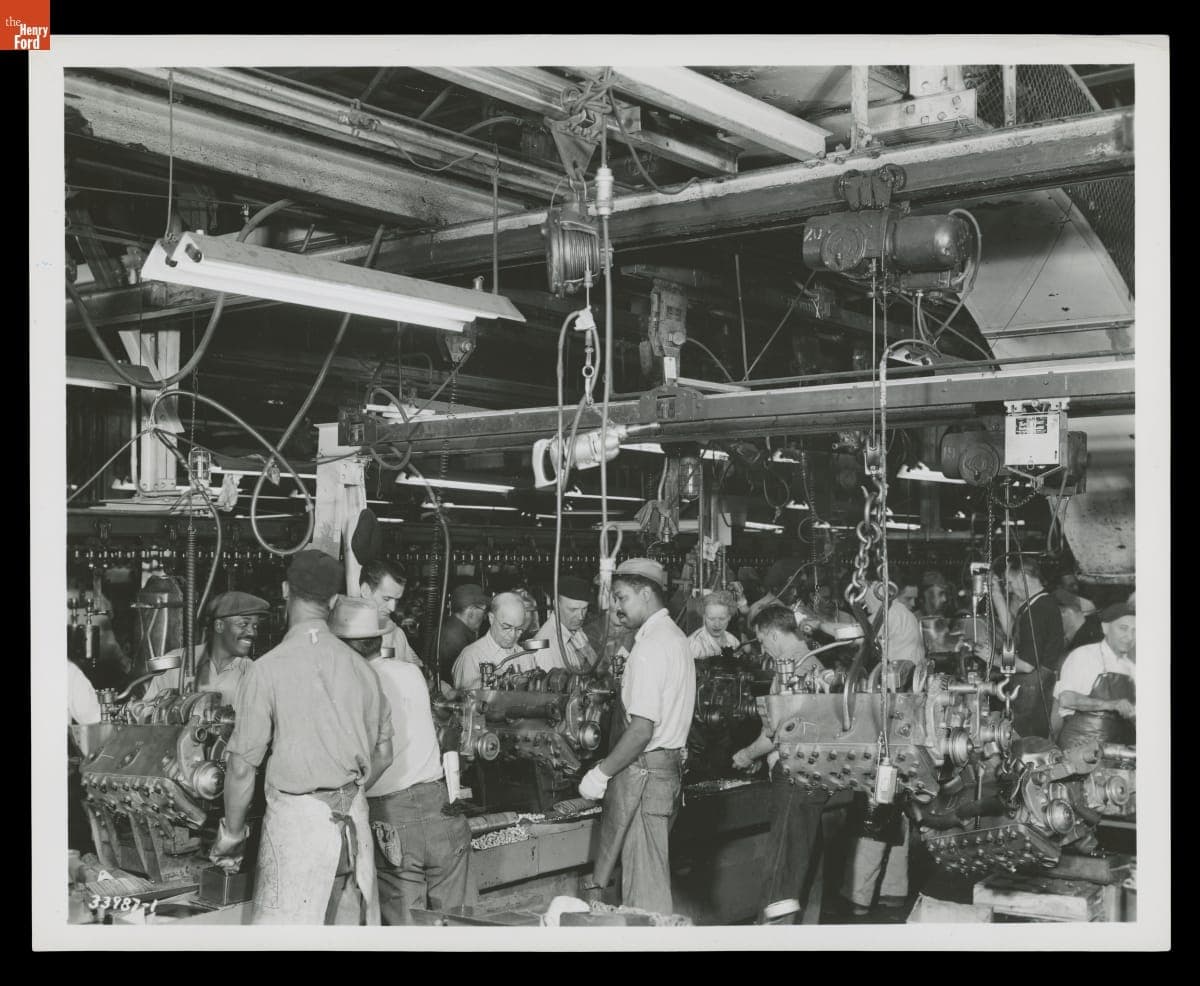 Engine Assembly at Ford Motor Company Rouge Plant, January 19, 1948