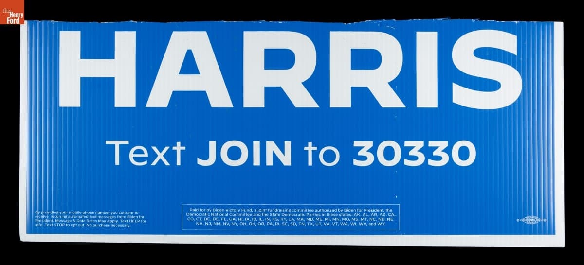 Half of a "Biden/Harris" Yard Sign, 2024