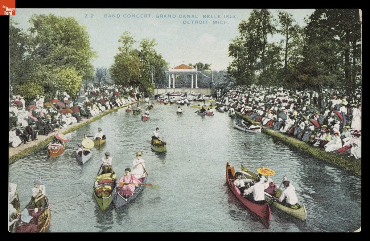 Band Concert, Grand Canal, Belle Isle, Detroit, Michigan