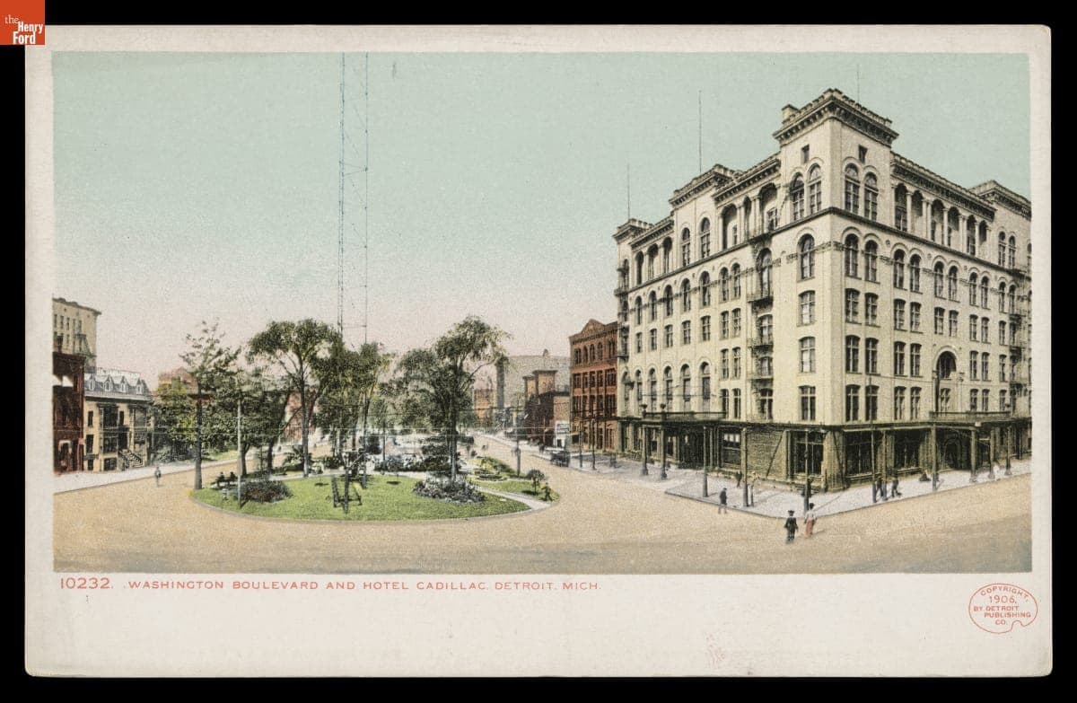 Washington Boulevard and Hotel Cadillac, Detroit, Michigan