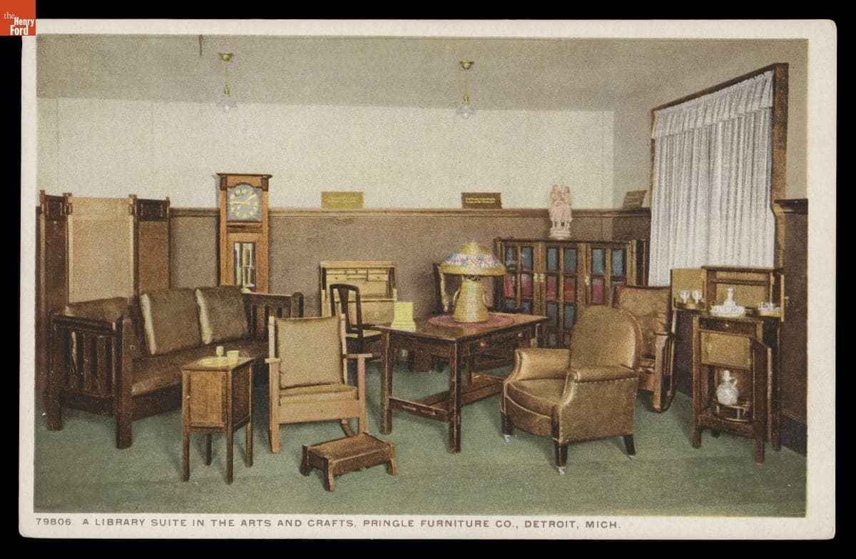 A Library Suite in the Arts and Crafts, Pringle Furniture Company, Detroit, Michigan