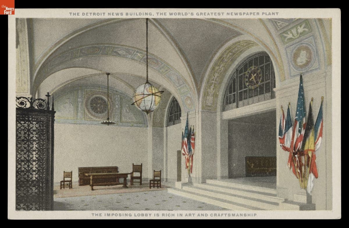Lobby, The Detroit News Building, Detroit, Michigan