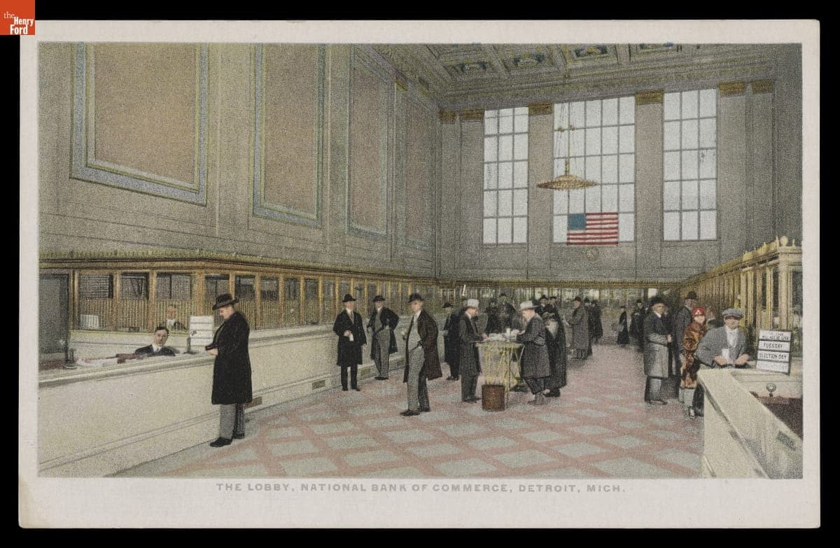 Lobby, National Bank of Commerce, Detroit, Michigan
