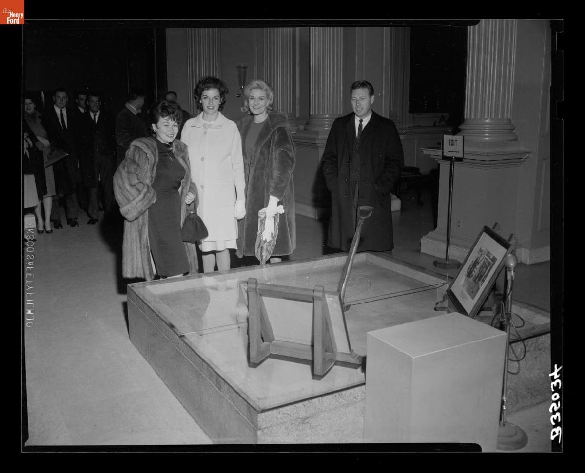 Connie Haines, Jane Russell, and Beryl Davis at the Cornerstone while Visiting Henry Ford Museum, February 6, 1964