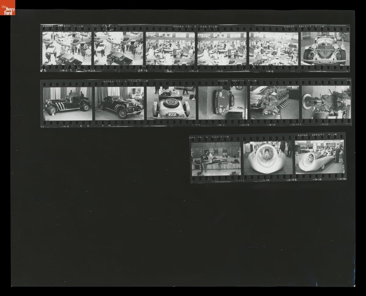 Contact Sheet, 9th Annual International Automobile Show, New York, April 1965