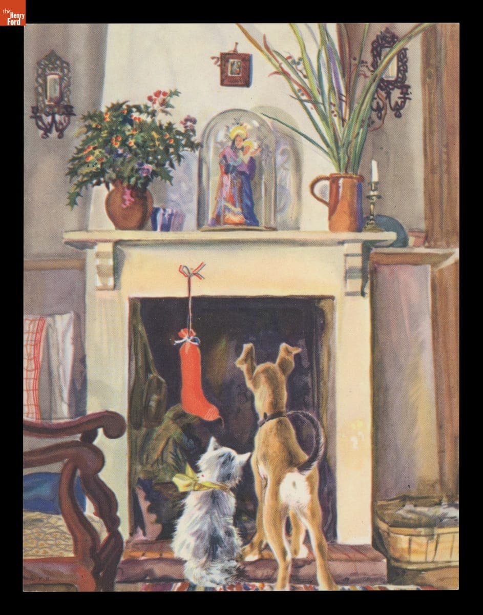 Christmas Card with Artwork by Feodor Rojankovsky, 1950