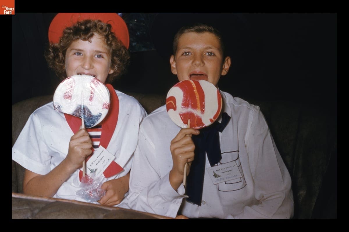Children at Old Car Festival in Greenfield Village, September 1958
