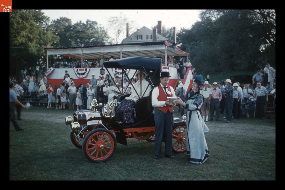 1906 Cadillac Roadster Receiving Prize at Old Car Festival in Greenfield Village, September 1960