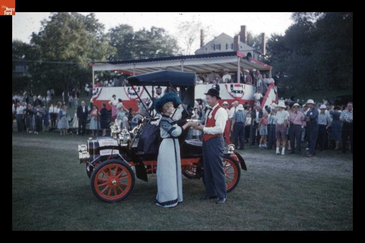 1906 Cadillac Roadster Receiving Prize at Old Car Festival in Greenfield Village, September 1960