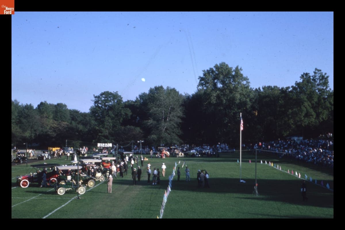 Automobiles Lined Up for Judging at Old Car Festival in Greenfield Village, September 1962