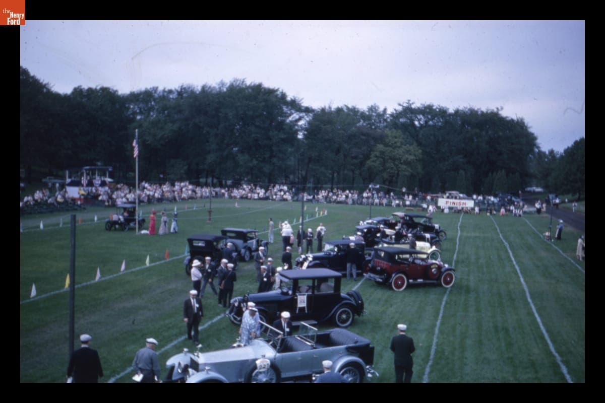 Automobiles Lined Up for Judging at Old Car Festival in Greenfield Village, September 1962