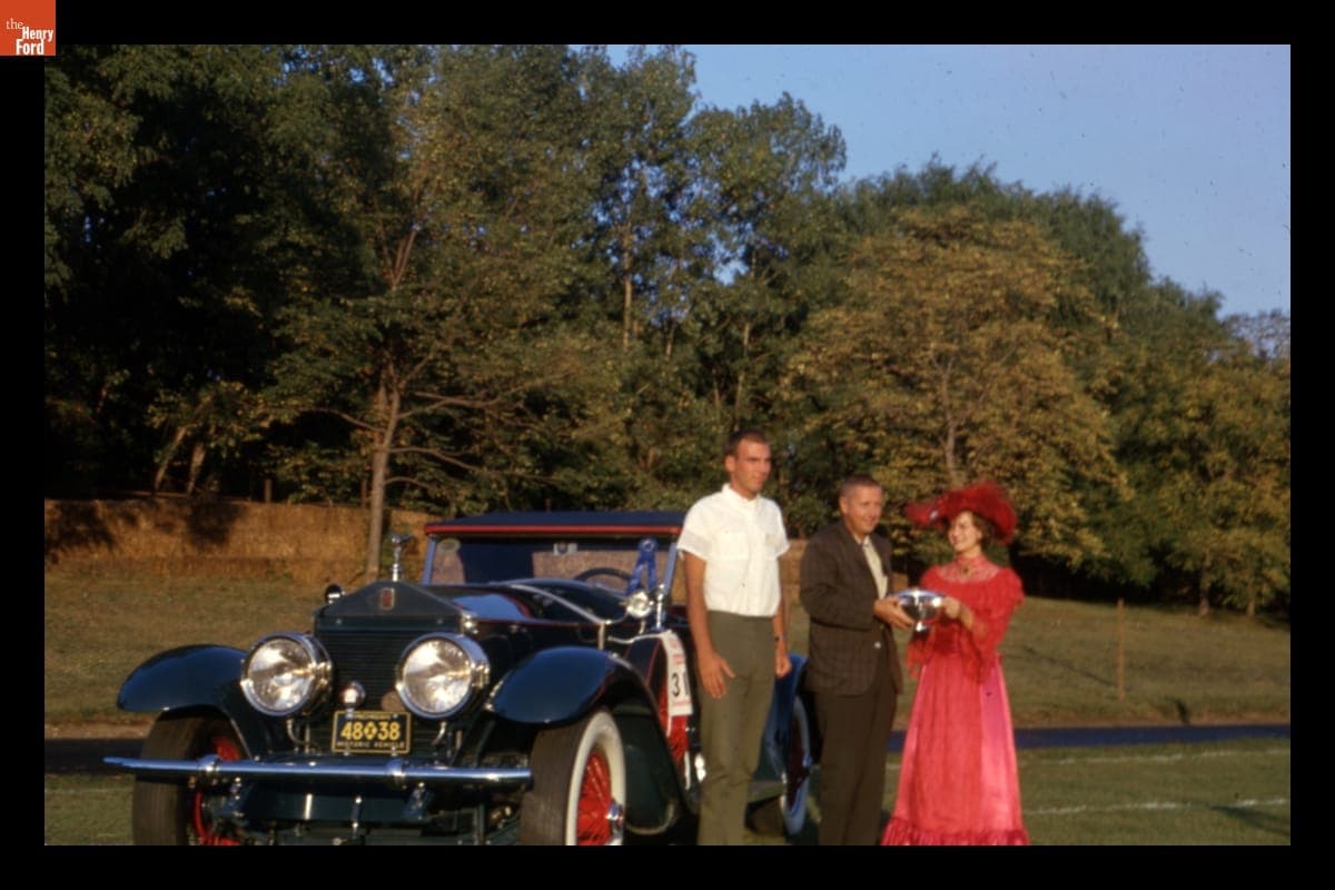 1925 Rolls-Royce Convertible Receiving Prize at Old Car Festival in Greenfield Village, September 1963
