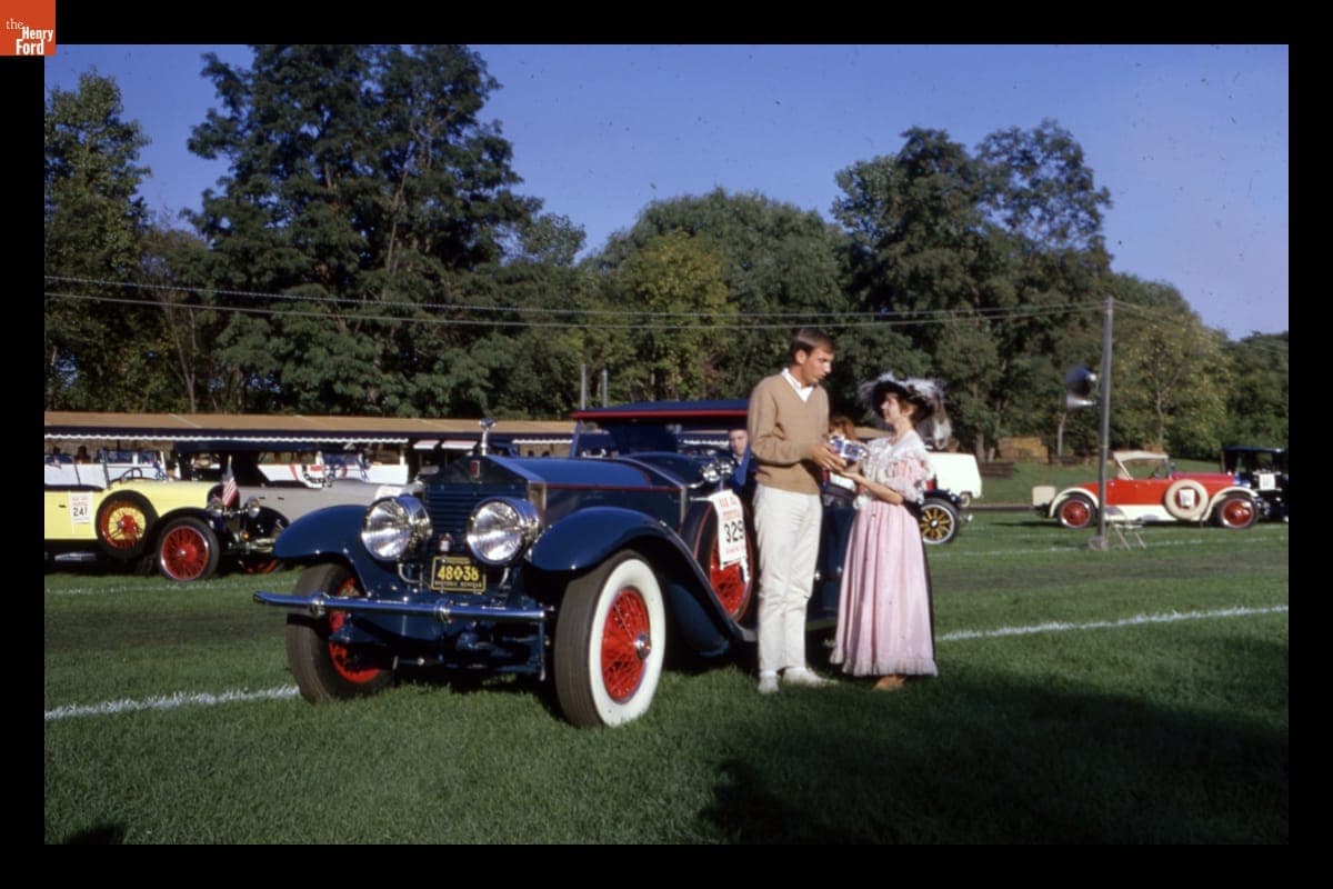 1925 Rolls-Royce Convertible Receiving Prize at Old Car Festival in Greenfield Village, September 1964