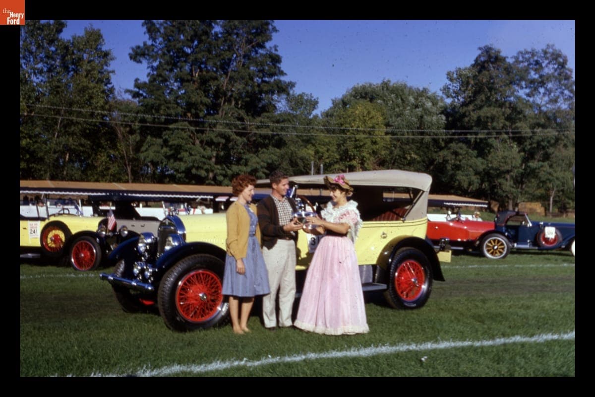 1925 Stutz Phaeton Receiving Prize at Old Car Festival in Greenfield Village, September 1964