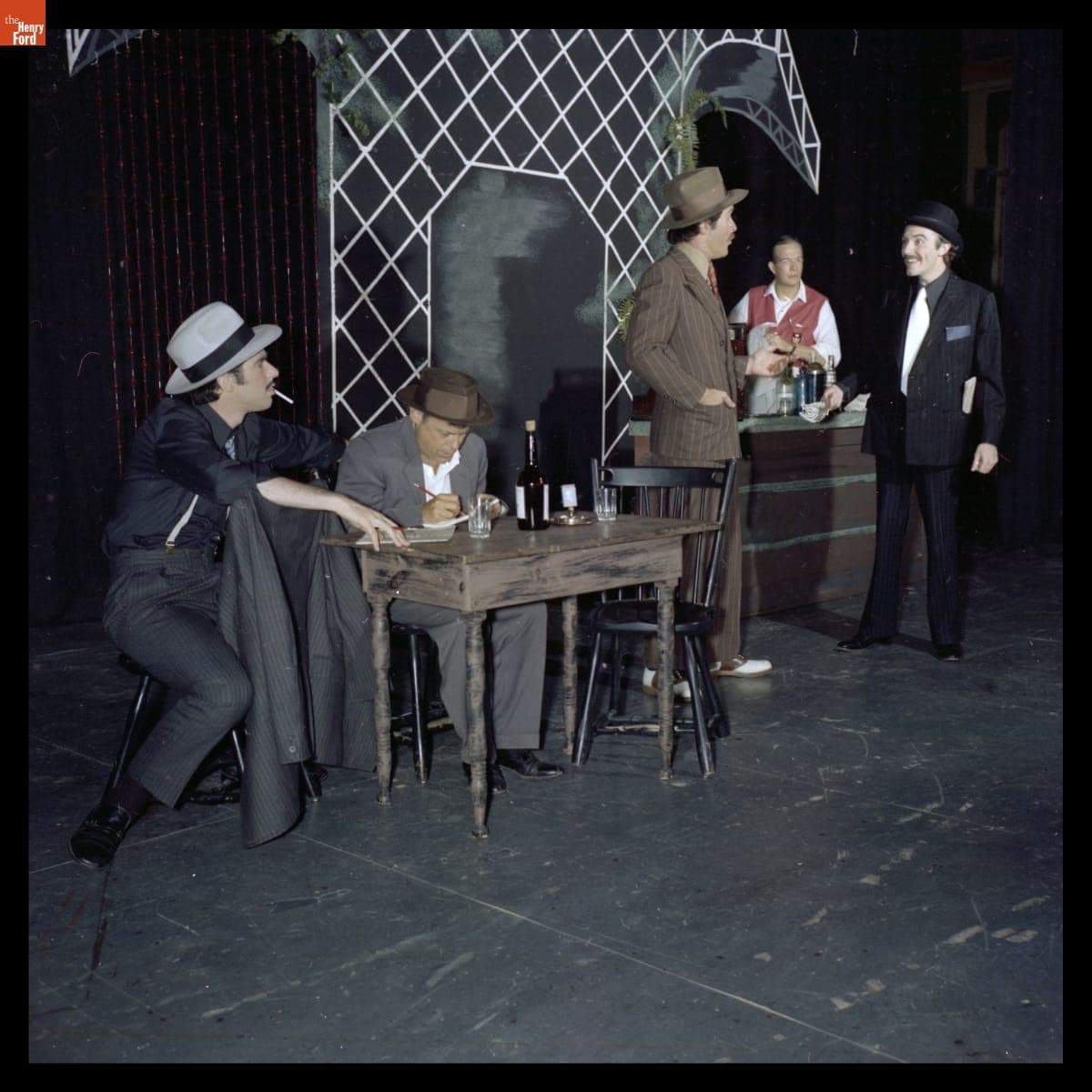Bar Scene from the Play "Three Men on a Horse," Henry Ford Museum Theater, 1977