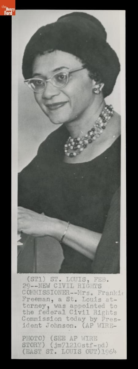 Frankie Freeman, New Civil Rights Commissioner, February 29, 1964