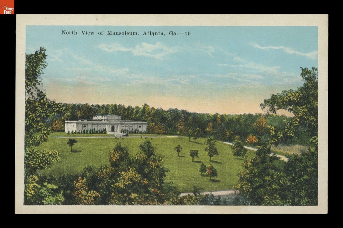"North View of Mausoleum, Atlanta, Ga."