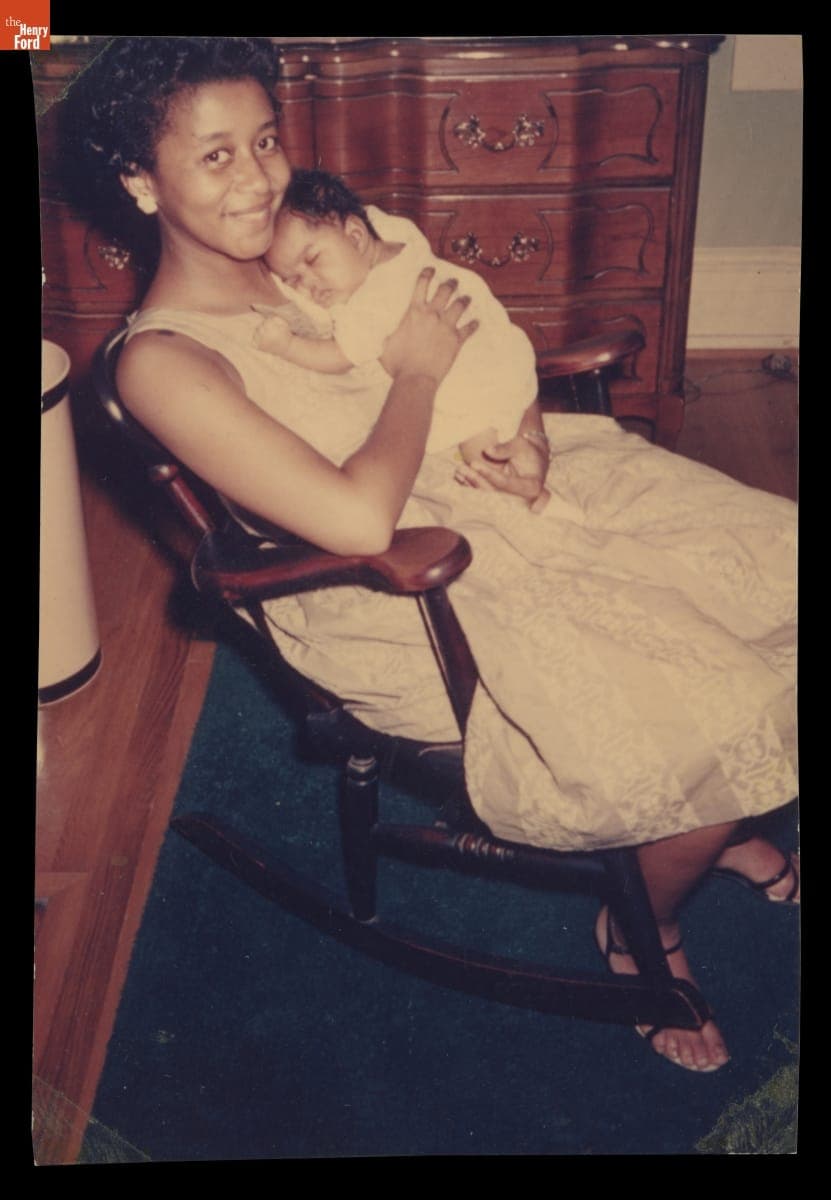Martha Jean Williams Holding Infant Jawana Jackson in the Jackson Home, Selma, Alabama, 1960