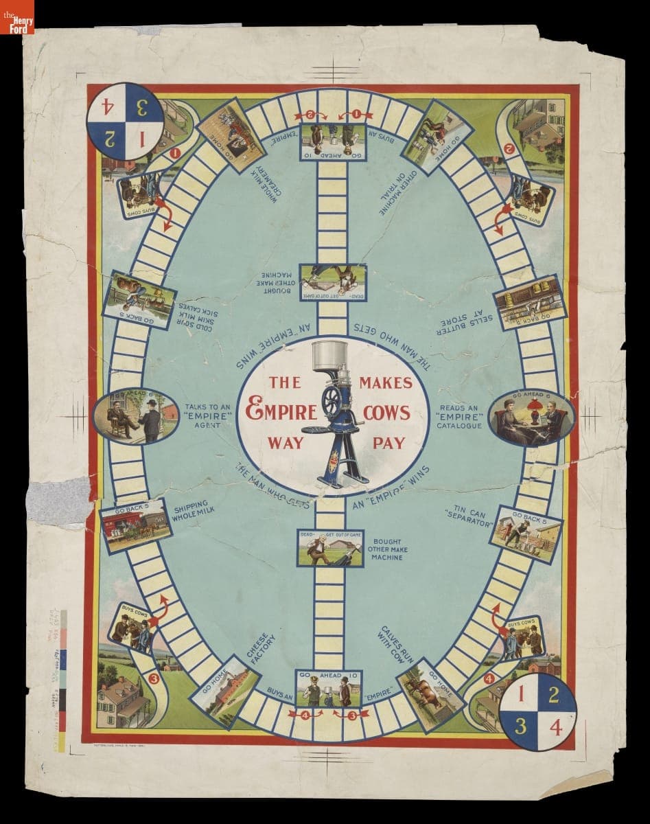 Chromolithograph, "The Empire Way Makes Cows Pay," circa 1900