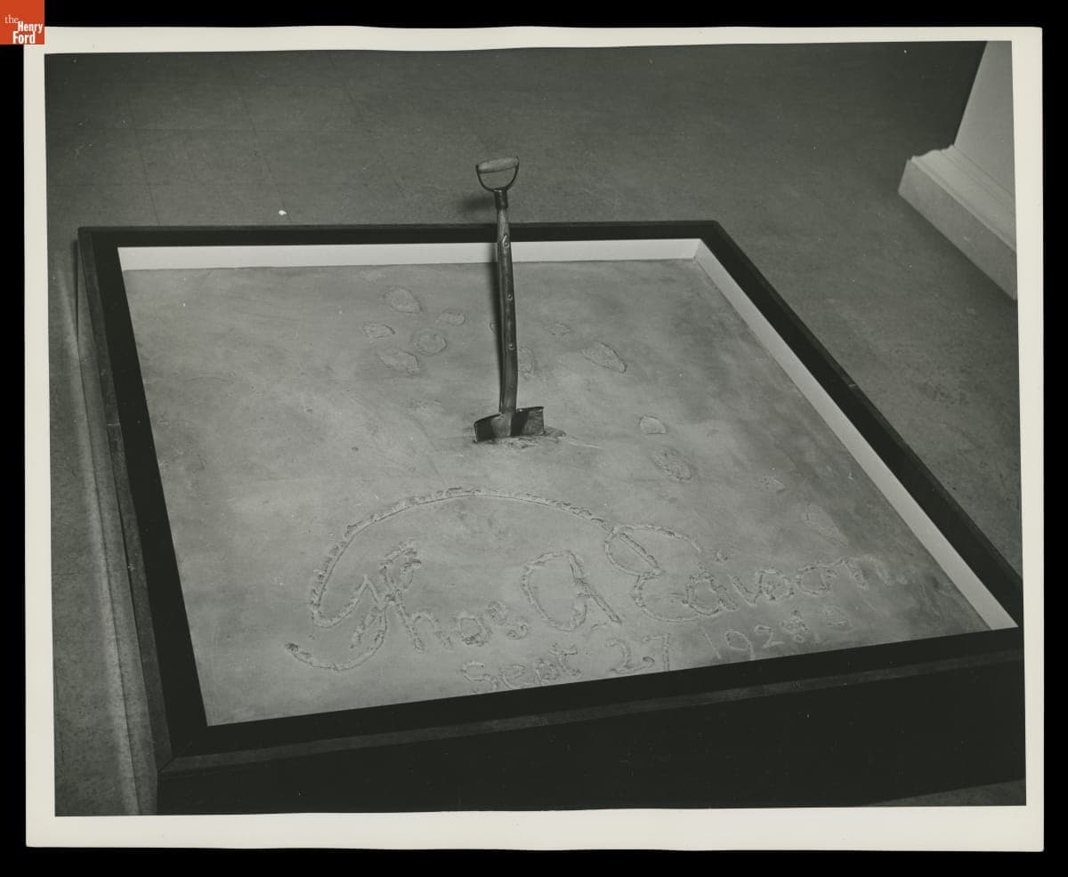 Cornerstone of Edison Institute Signed by Thomas A. Edison