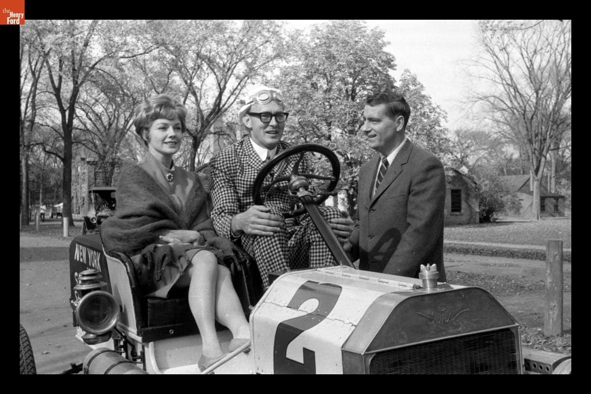 Bill Owen and Virginia Gibson with Kenneth Schwartz, Filming ABC-TV "Discovery" Program, 1966
