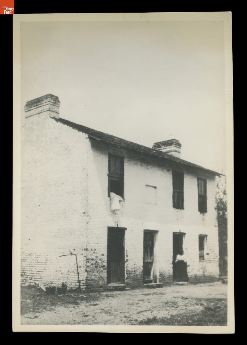 Woman Standing on Step of the Former Kitchen, Hermitage Plantation, Savannah, Georgia