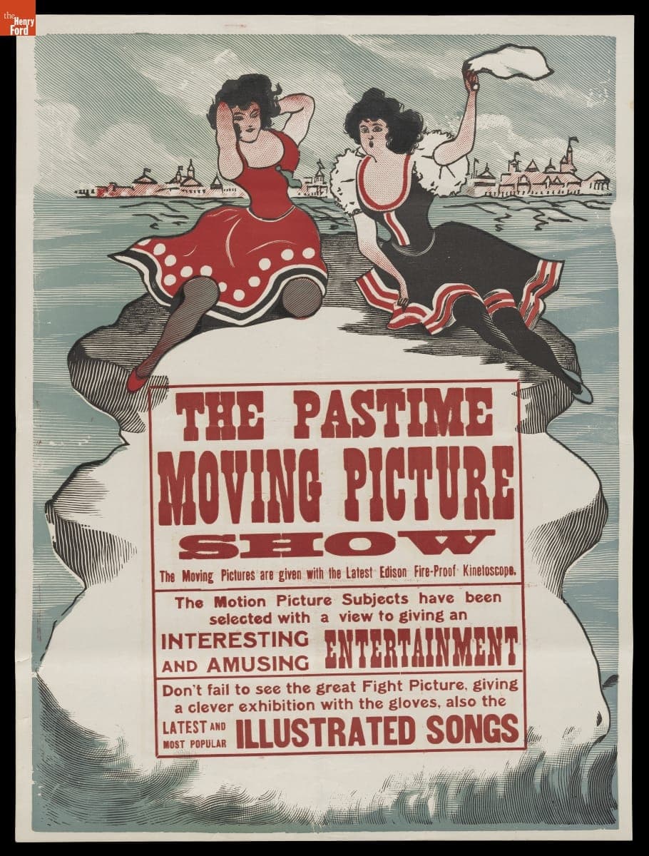 Poster, Edison Kinetoscope Motion Picture, "Pastime Moving Picture Show," 1904-1906
