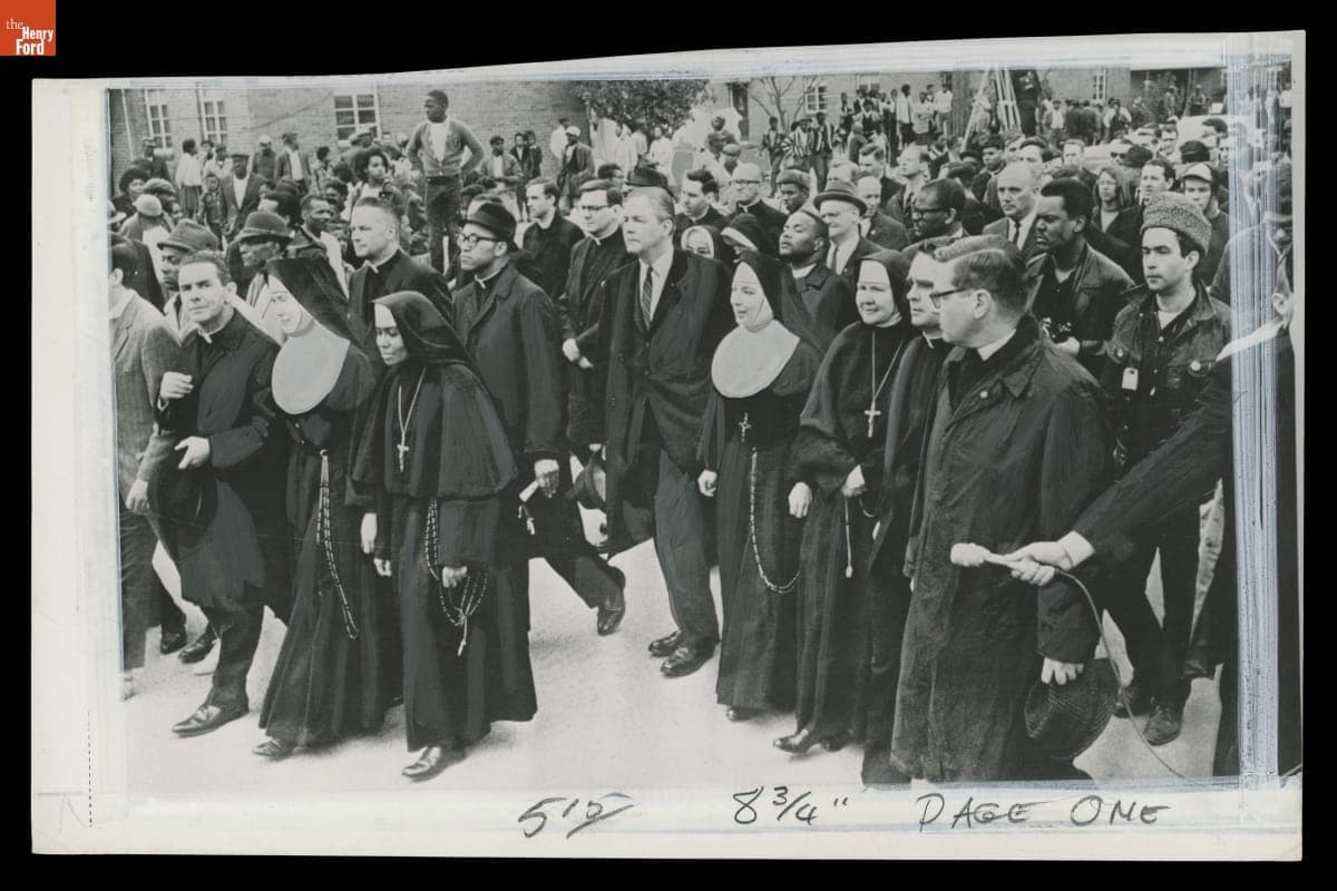 Six Catholic Nuns Leading a Rights March in Selma, Alabama, March 9, 1965