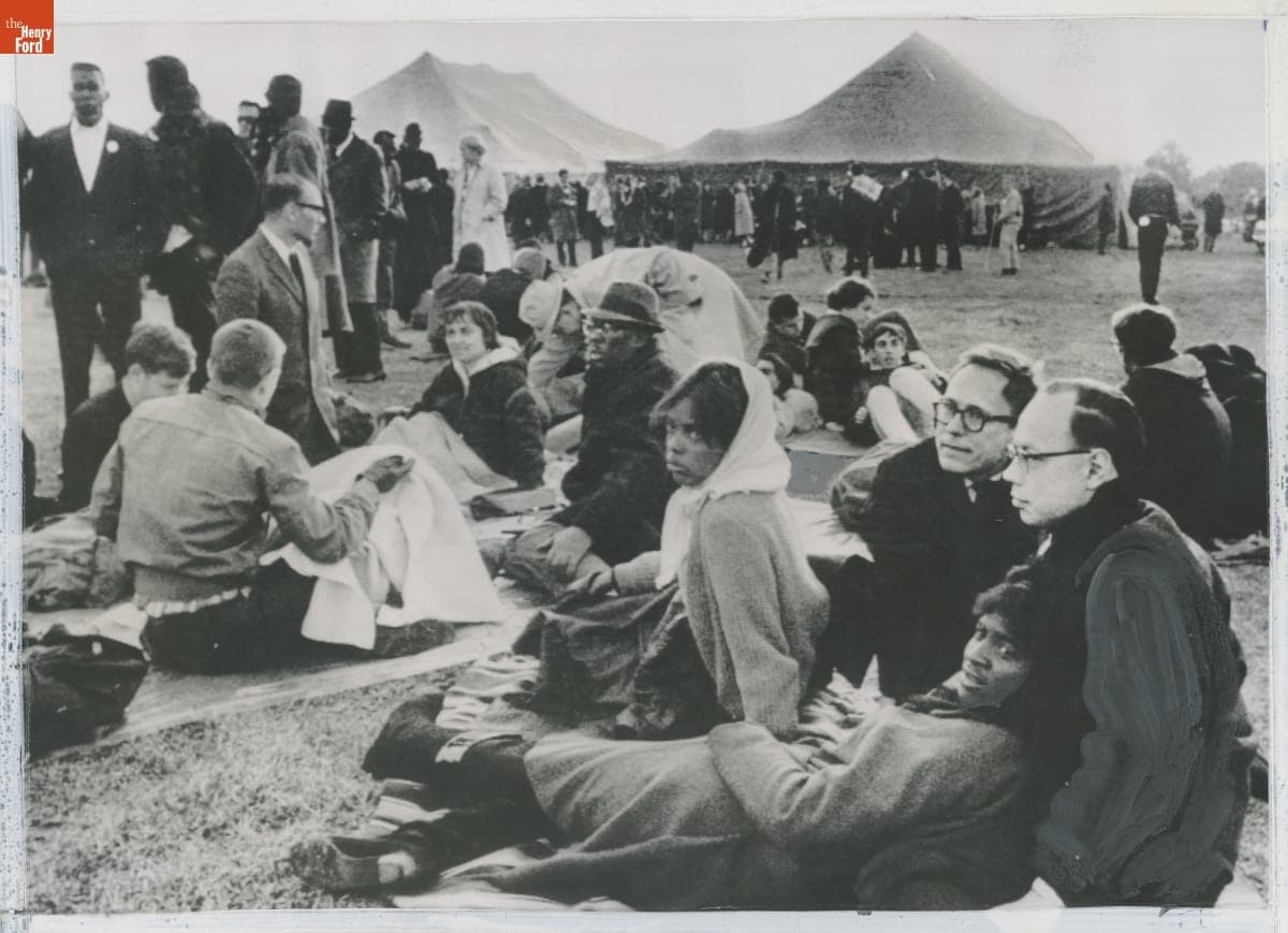Freedom Marchers on the First Night of the Journey from Selma to Montgomery, Alabama, March 21, 1965