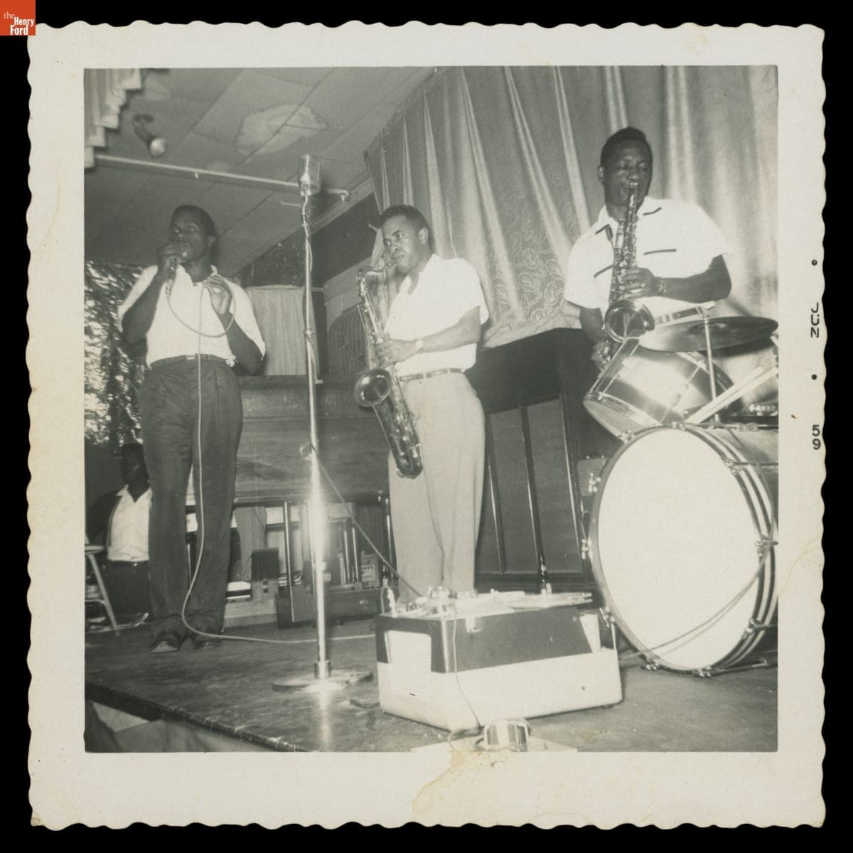 Sullivan Jackson Playing Saxophone with His Band, June 1959