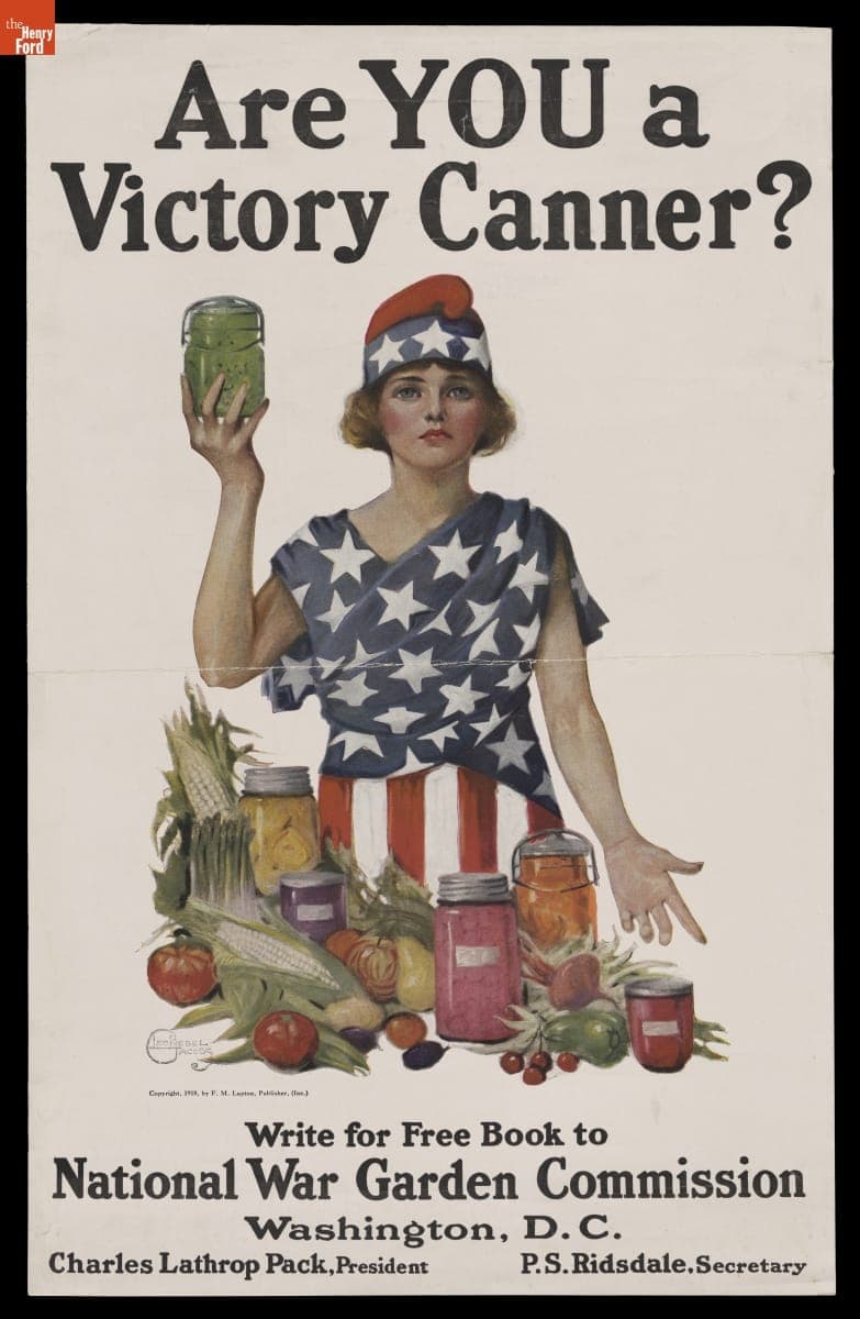 World War I Poster, "Are You A Victory Canner?," 1918