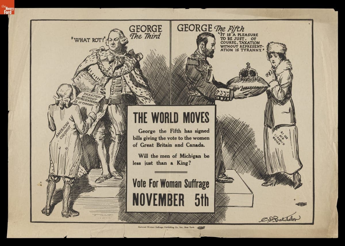The World Moves...Vote for Woman Suffrage November 5th, 1918
