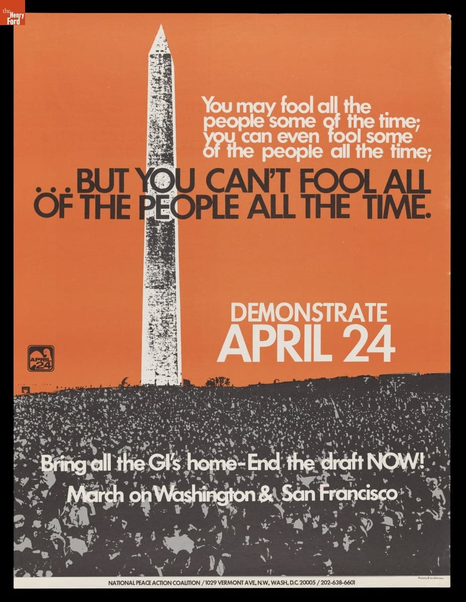 Poster, "...But You Can't Fool All of the People All the Time," 1971