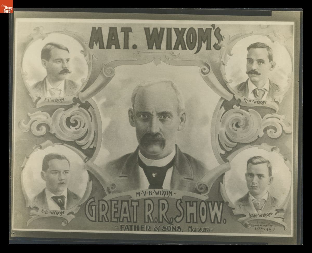 Poster for Mat. Wixom's Great R.R. Show Circus, 1893