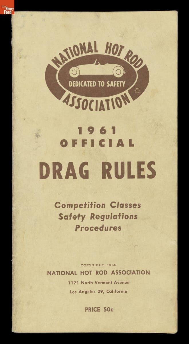 "National Hot Rod Association Official Drag Rules," 1961