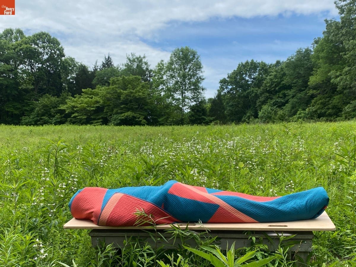 Demonstration of a Burial Quilt Made by Zak Foster, 2022