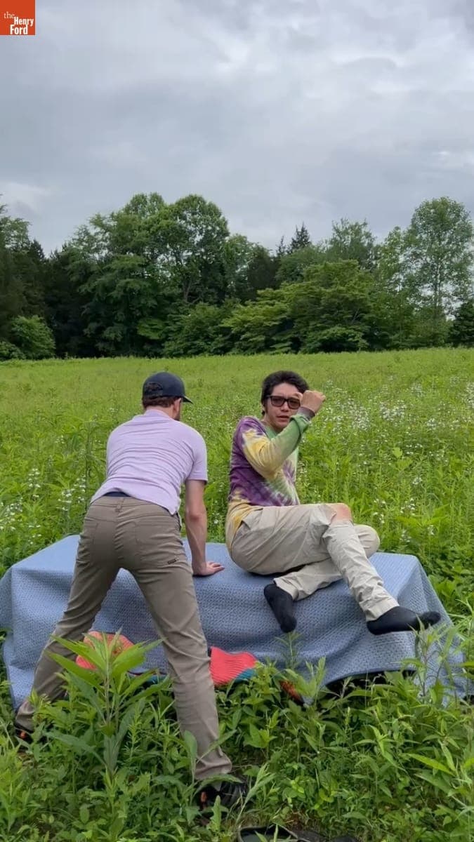 Demonstration of a Burial Quilt Made by Zak Foster, 2022