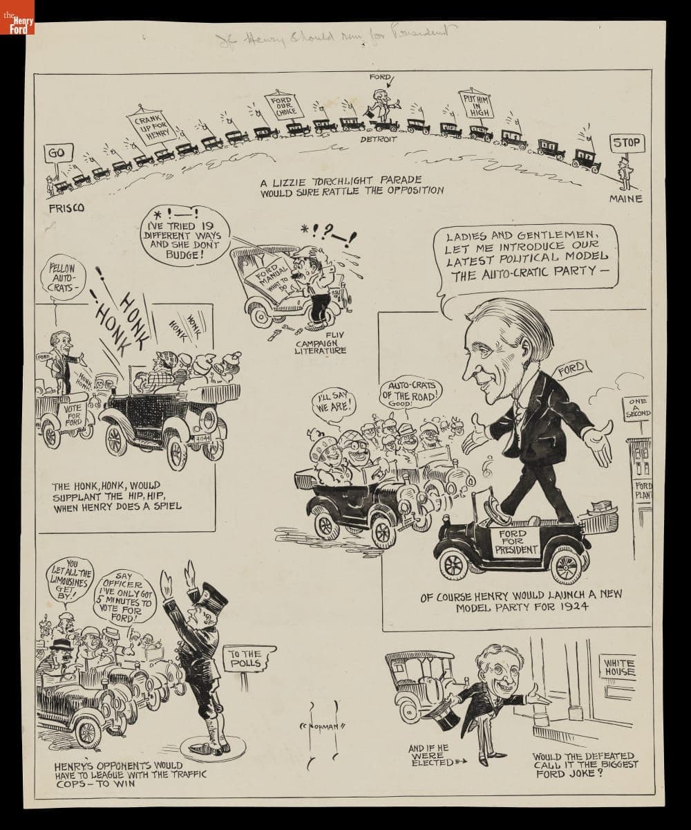 Political Cartoon, "If Henry Should Run for President," 1924