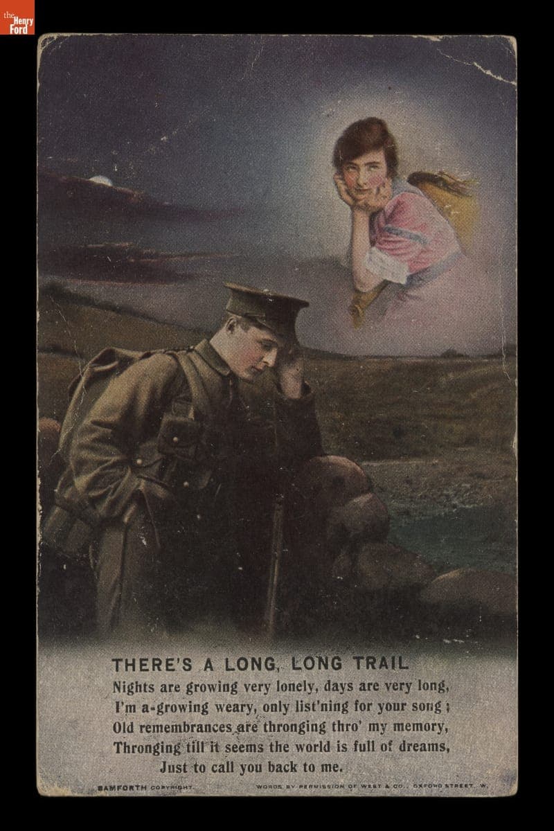 "There's a Long, Long Trail...," Sent to Andrew Purnell, Postmarked July 29, 1918