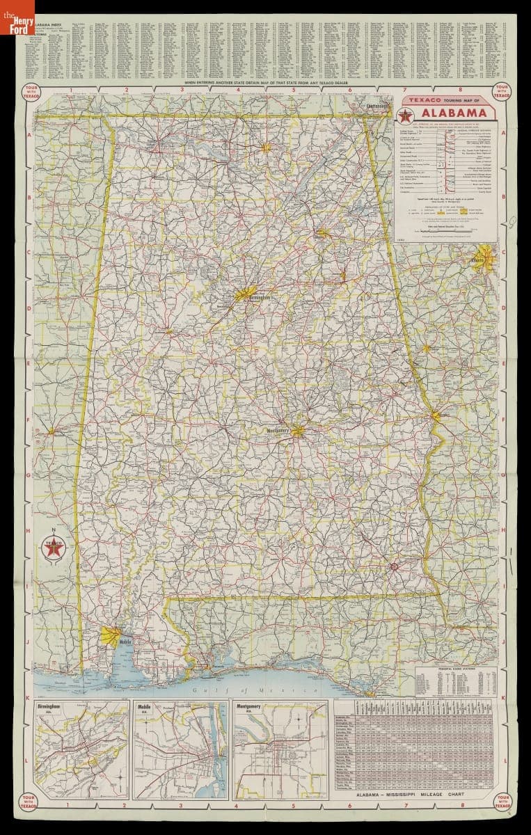 Map of Alabama with a Special Map of the Southeastern United States, 1960