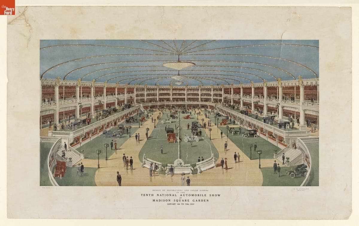 Design of Decoration and Color Scheme of 10th National Automobile Show, January 1910