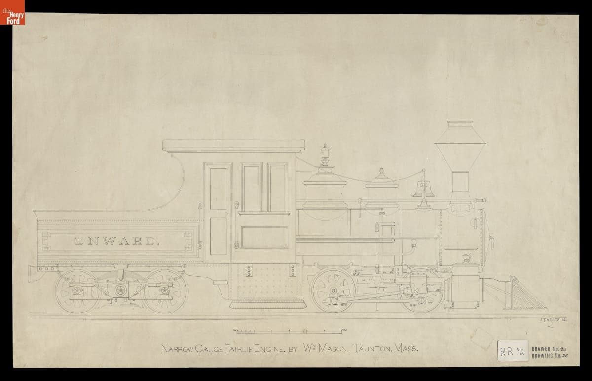 "Narrow Gauge Farlie Engine by Wm. Mason, Taunton, Mass."