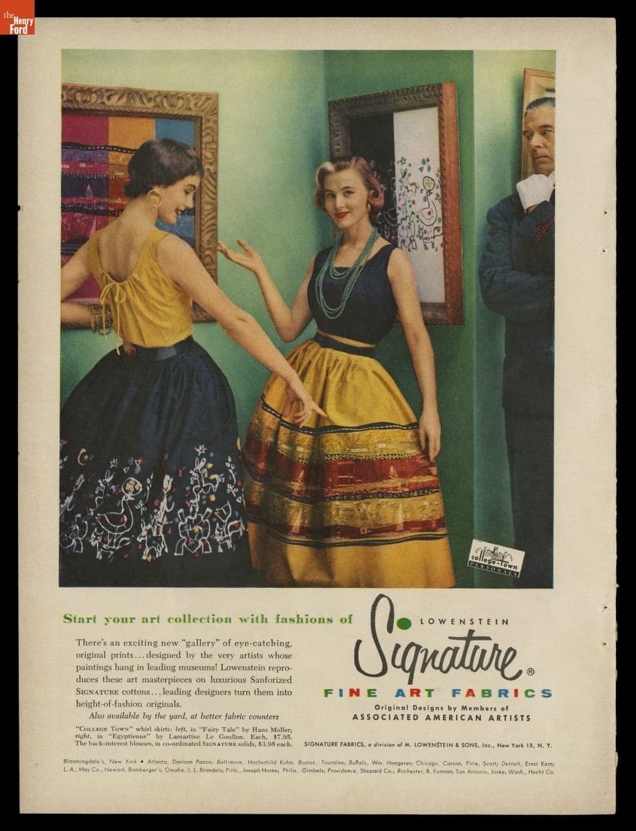 "Lowenstein Signature Fine Art Fabrics" Designed by Associated American Artists, 1955