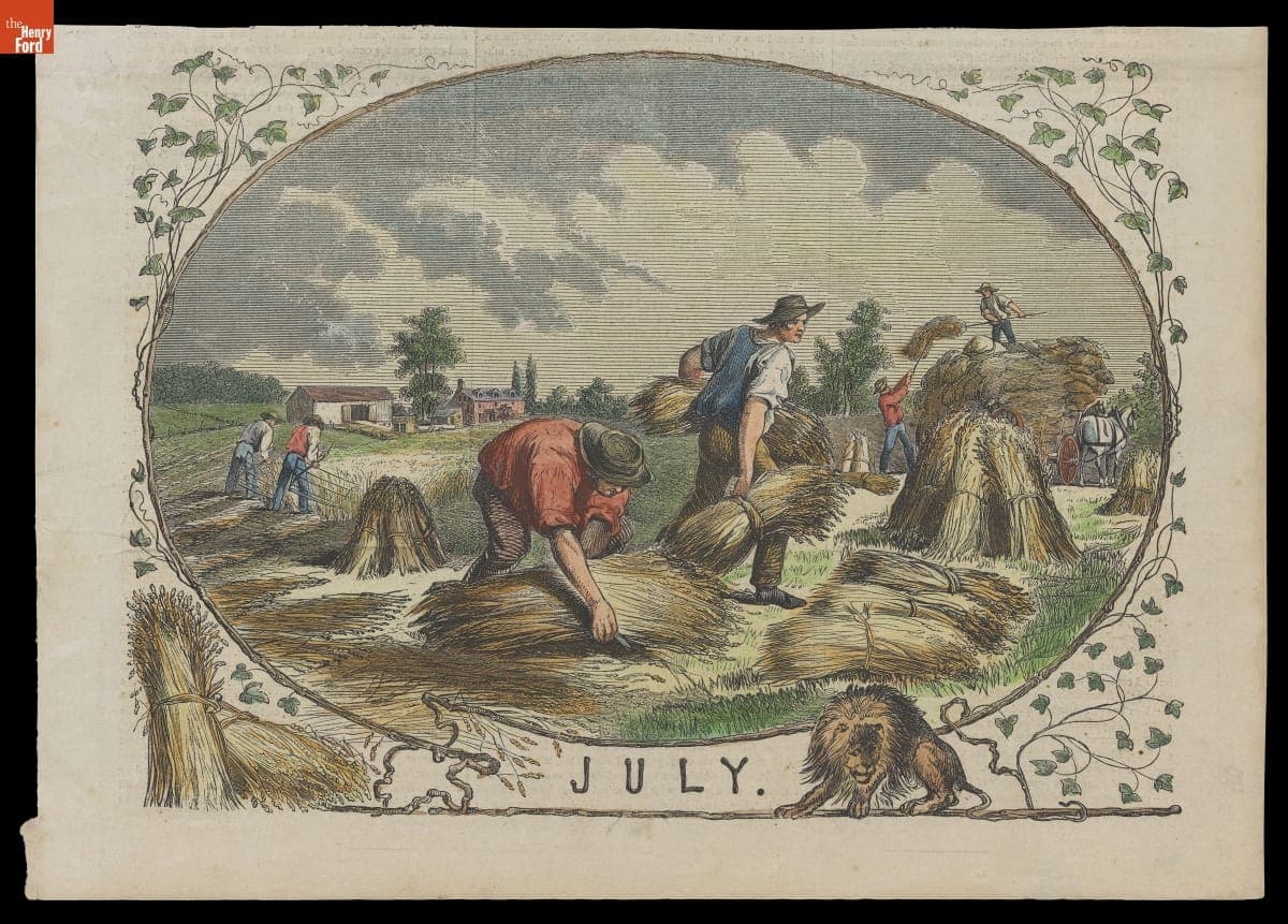 Wood Engraving, "July," 1854