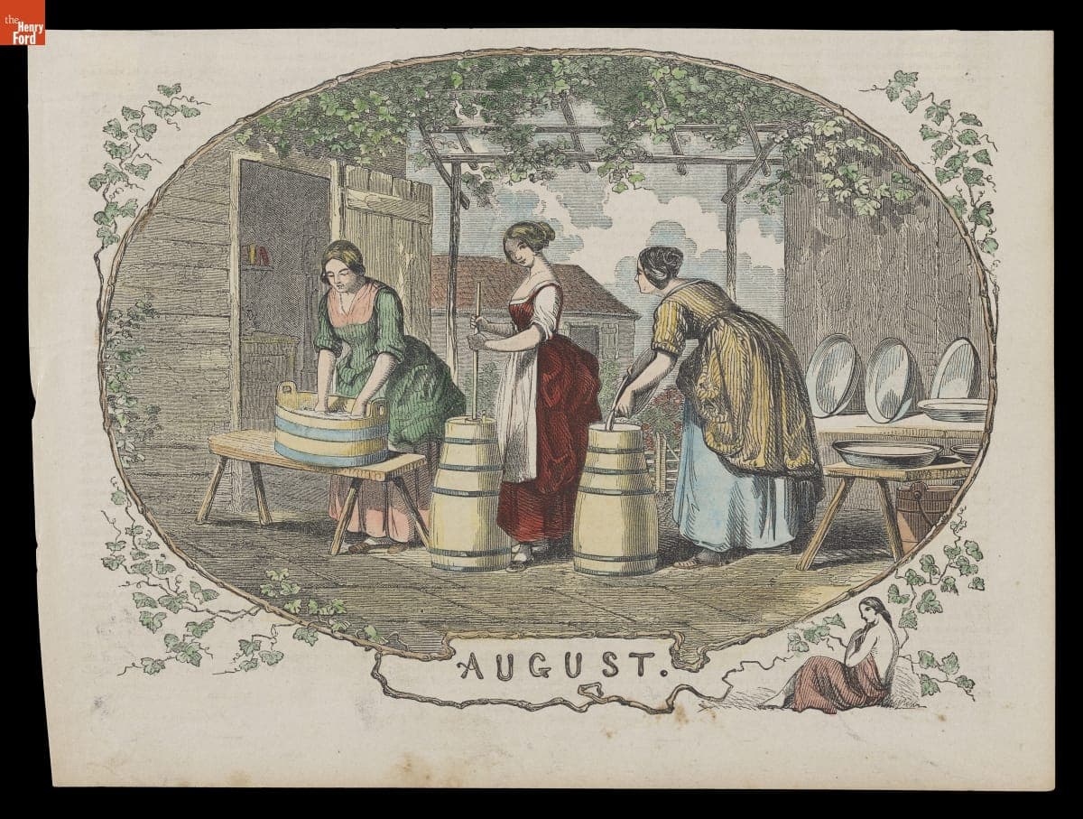 Wood Engraving, "August," 1854
