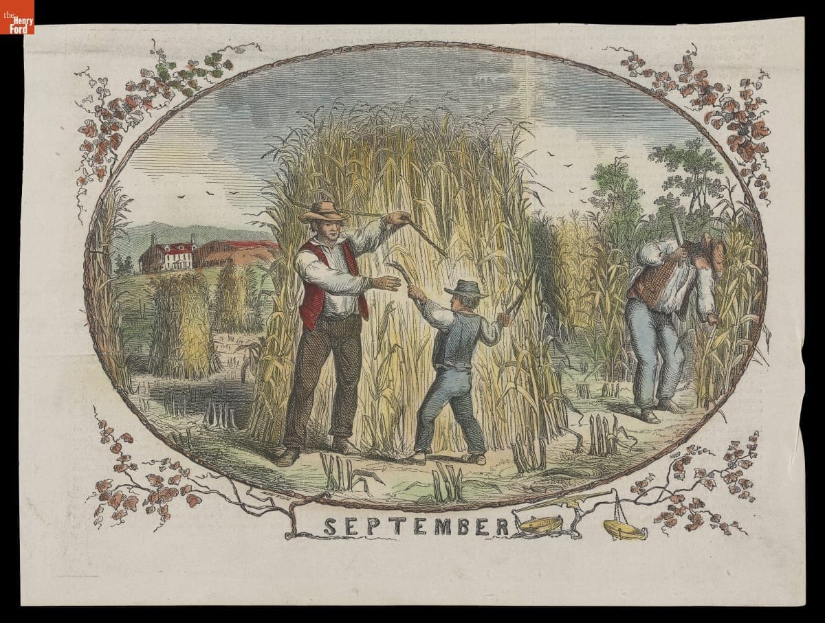 Wood Engraving, "September," 1854