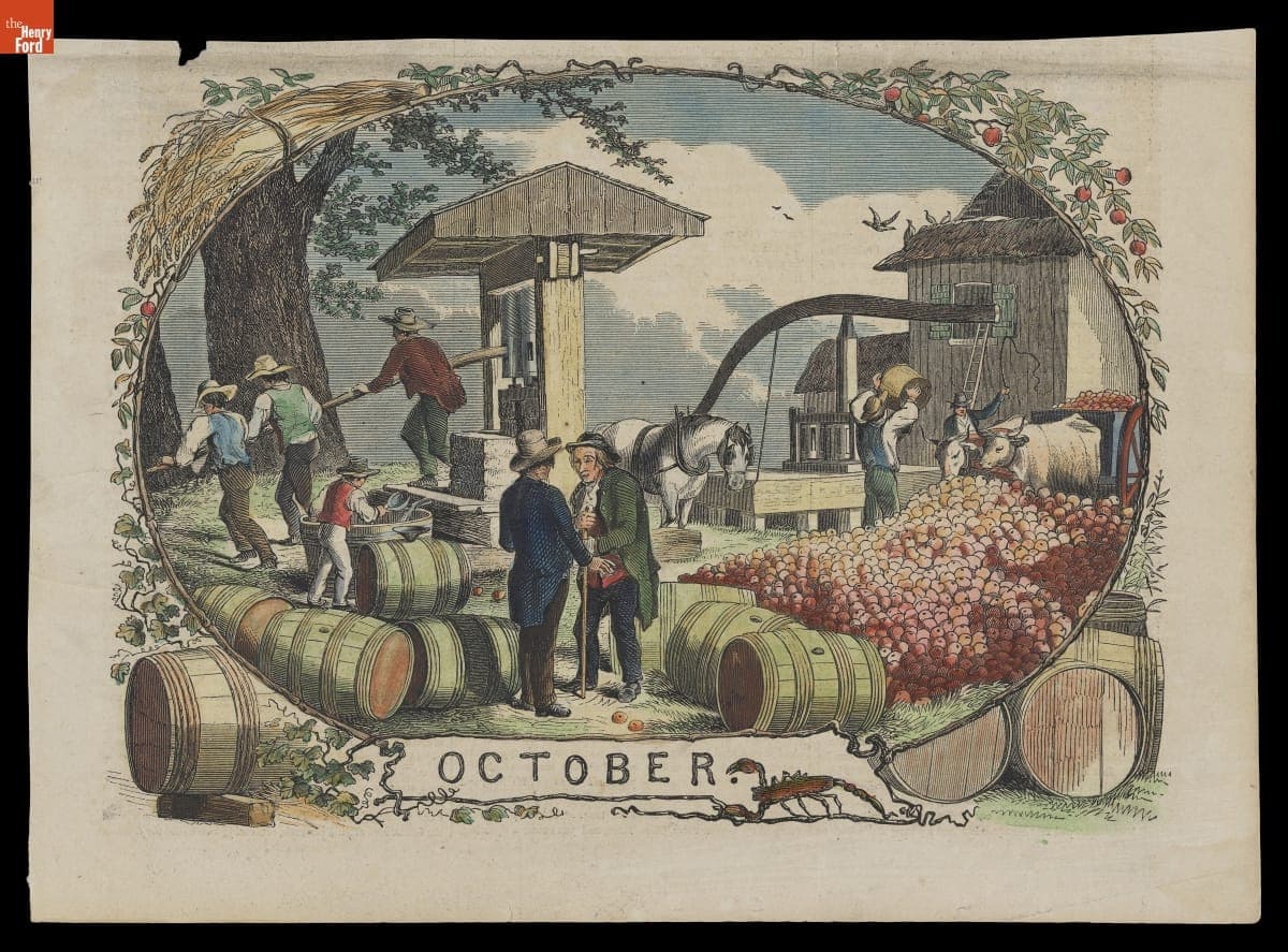 Wood Engraving, "October," 1854