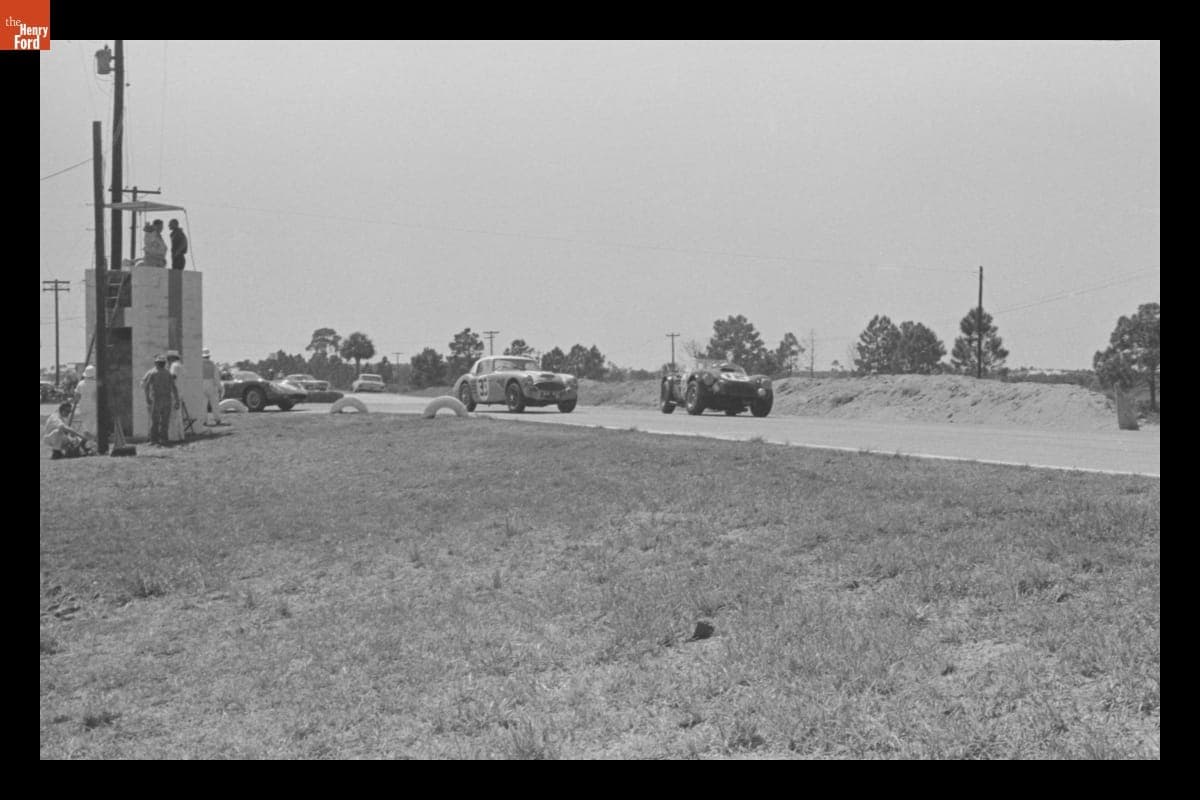 Austin-Healey 3000 and Shelby Cobra in the 12-Hour Endurance Race, Sebring, Florida, March 1963
